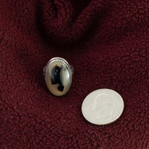 Moss Agate Ring Size  5